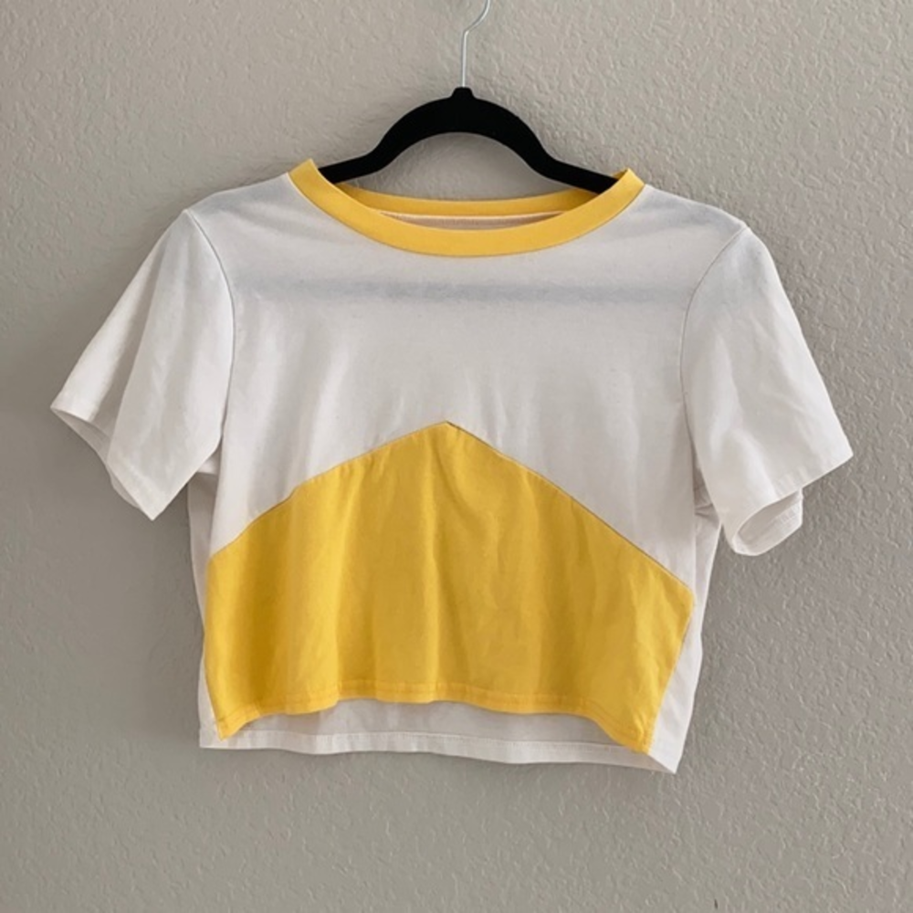 Crop color block‎ tee size small